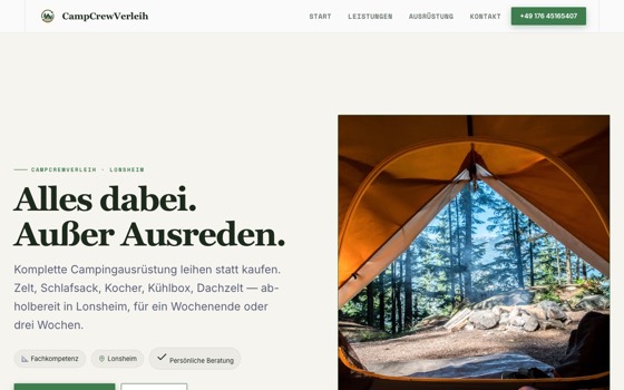 Startseite von CampCrewVerleih